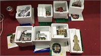 8 DEPARTMENT 56 LIGHTED ORNAMENTS