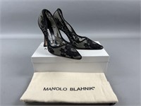 Manolo Blahnik Sheer Lace Stilettos Size 36