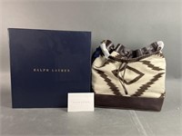 New Ralph Lauren Wool & Leather Bag