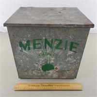 Menzie Dairy Galvanized Milk Box 11 & 3/8" H