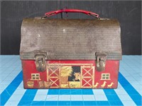 50/60's metal domed barn lunch box