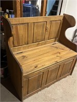 Vintage Deacon's Bench w/ Storage