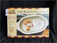 Golf motiff serving platter