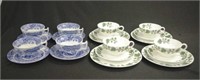 Four Spode "Italian" teacup saucer sets