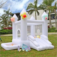 9FT9FT White Bounce House with Slide & Blower