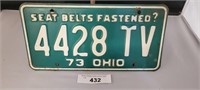 1973  Ohio License Plate