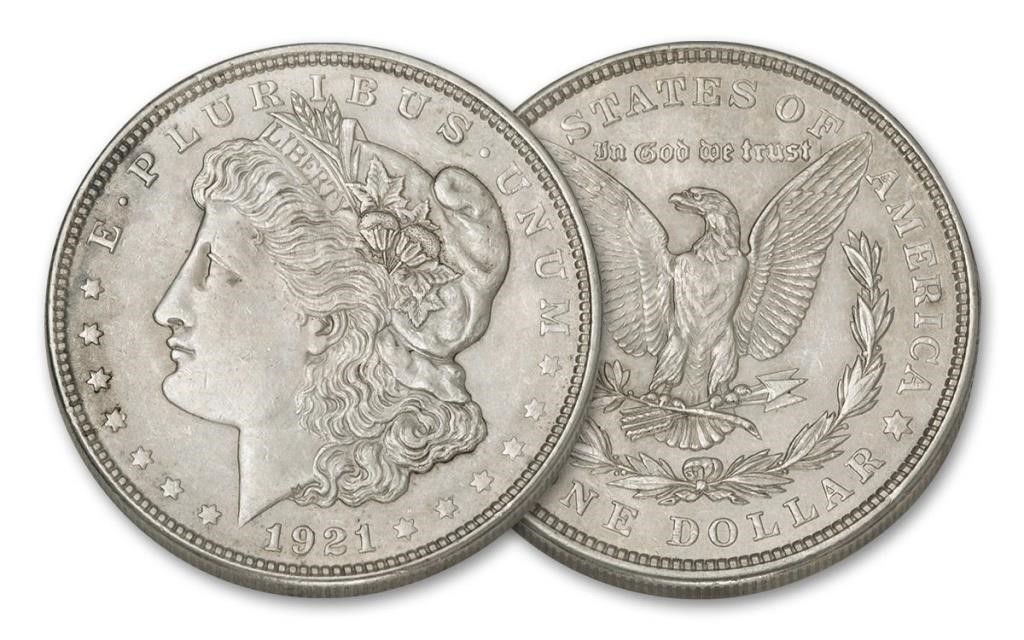 Collection (500) 1921 Morgan Silver Dollar