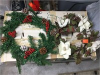 2 small holiday wreaths
