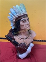 Chief Tucumseh Bust, Approx 21" Tall,