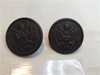 Two WW1 Scoville Mfg. Co Waterburg Ofiicer Buttons
