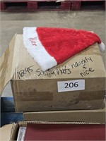 3- boxes of naughty & nice santa hats