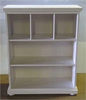 (JK) White Wooden Bookcase (33"×12"×40")