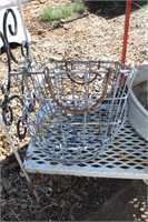 (2) SMALL GALV WIRE BASKETS