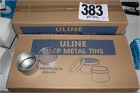 (2 Boxes) 4 oz. Round Aluminum Tins -w/Window Lid