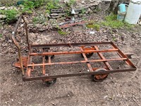 Metal roll cart, heavy casters. Sizes in pics