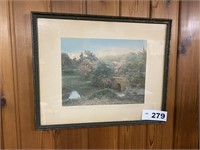 WALLACE NUTTING SIGNED FRAMED PRINT