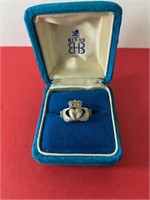 Claddagh Ireland Sterling Silver Heart &Hands Ring