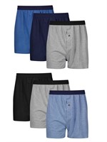 Hanes Men's Jersey Boxers 6-Pack, Soft Knit Boxers