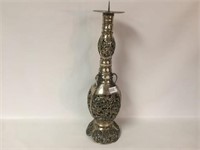 Ornate Metal Candle Holder - 24" Tall