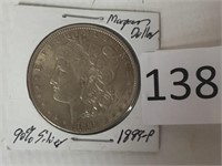 1889-P Morgan Silver Dollar, Nice