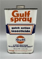 Vintage Gulf Spray Tin Advertising Insecticide Can