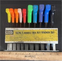 "T" HANDLE HEX KEY WRENCH SET W/HOLDER