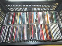 Black Crate 90-100est full of various CDs, Music