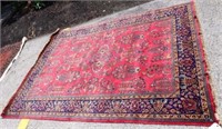 RED PATTERNED ORIENTAL RUG 105x75
