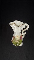 1940's 7" 2 Flower and Aloe leaves vase