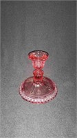 Fenton Pink Cranberry Candle Holder