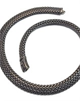 .925 ITALY STERLING SILVER BRAIDED NECKLACE