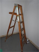 Wooden Ladder in Basement