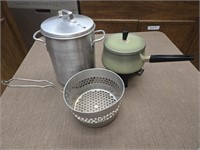 Aluminum Fryer,Fry Basket & Electric Pot