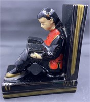 Mid Century Asian Girl Reading Figurine