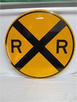 LARGE RAIL ROAD CROSSING STREET SIGN 36 INCHES