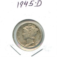 1945-D Mercury Silver Dime
