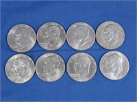 8 Eisenhower Dollars-Various Years