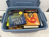 Bin of audio books