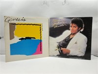 2 33 1/3 rpm LP Records Genesis & Michael Jackson