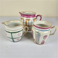 Porcelain Czech Pitchers (3)