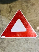 Reflective aluminum Yield  sign