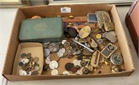Large Lot of Tokens, Pens, & Military Items