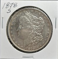 S: 1878-S MS63 MORGAN DOLLAR