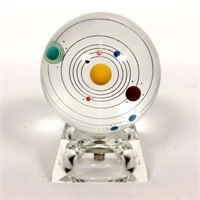 Solar System Glass Sphere on Stand