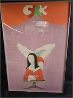 Mid-century poster of a ballerina in a metal