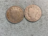 1910, 1911 Liberty head nickels
