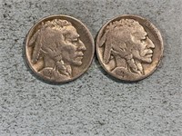 Two 1926 Buffalo nickels