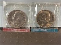 1978 P and D Kennedy half dollars, from mint set