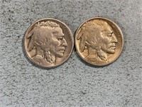 Two 1925 Buffalo nickels