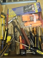 LOT OF TOOLS-SCREWDRIVERS,SAWBLADES AND MORE